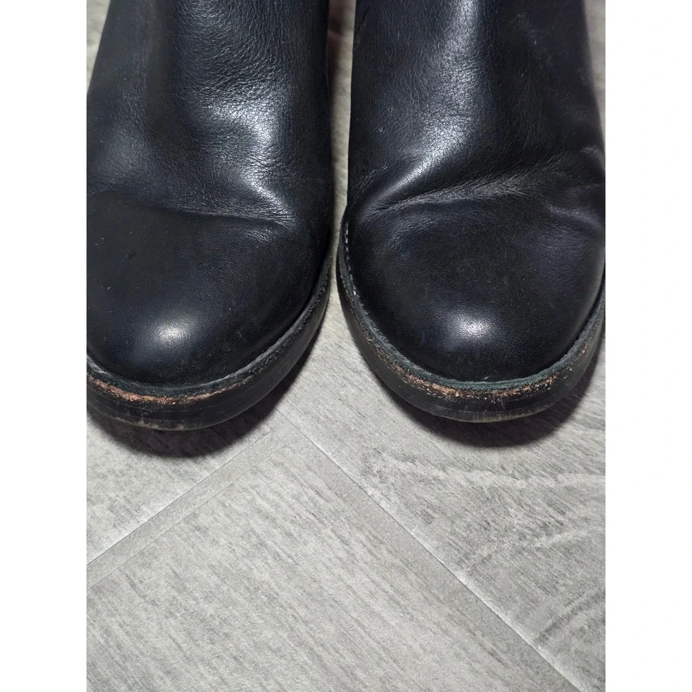 UGG Camden‎ Black Leather Chelsea Ankle Boots Womens Size 8 Block Heel